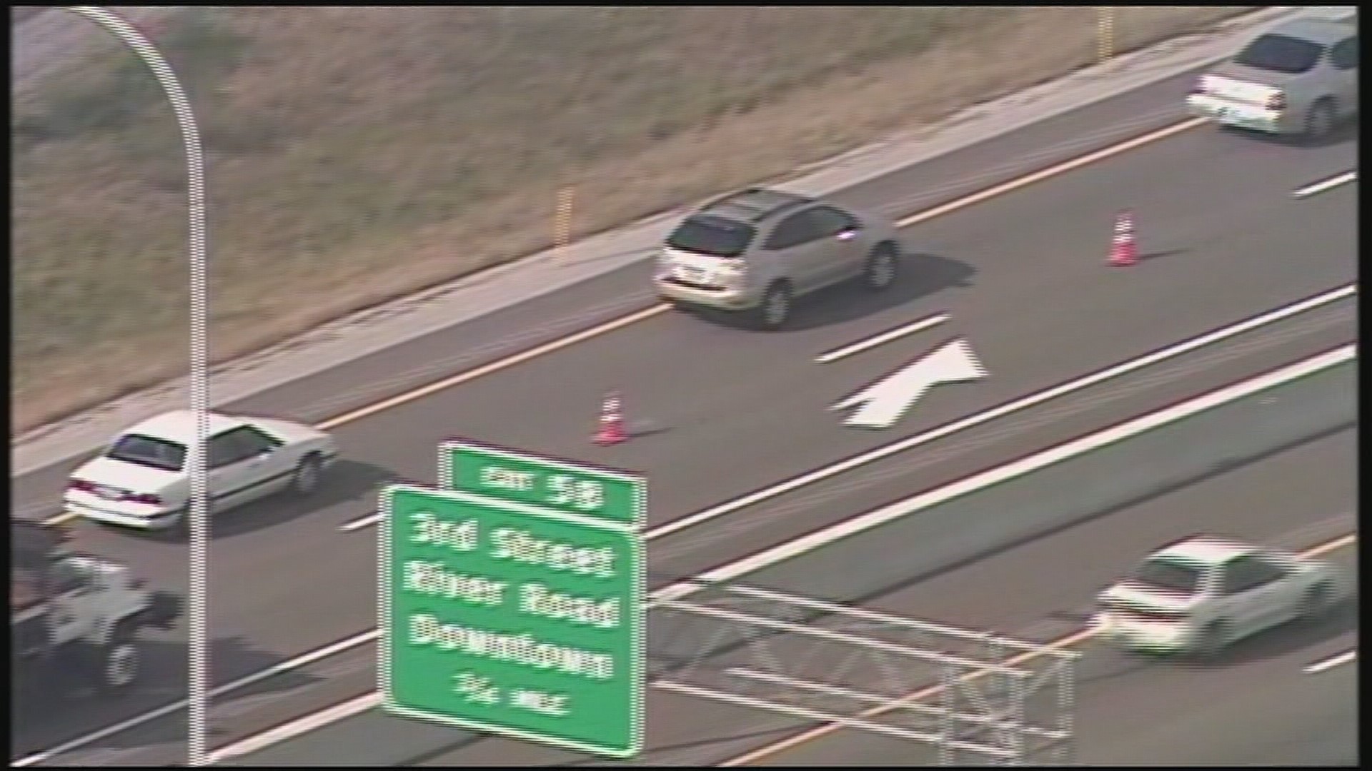 New signs, markings placed on Spaghetti Junction warning of lane